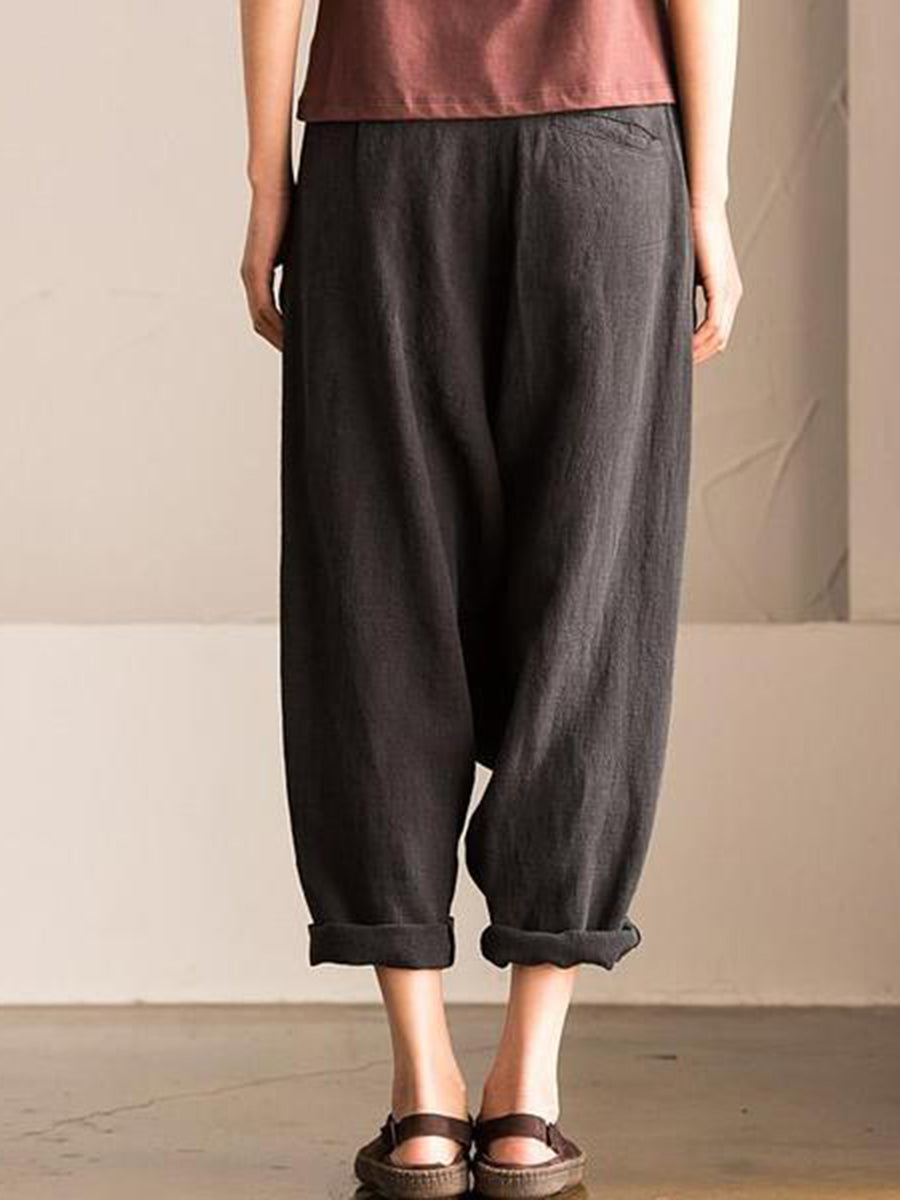 Stylish Casual Pure Color Women's Wide-leg Pants