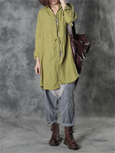 Load image into Gallery viewer, Retro Literary Casual Solid Color Lace-Up Blouse
