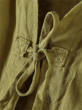 Load image into Gallery viewer, Retro Literary Casual Solid Color Lace-Up Blouse
