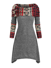 Load image into Gallery viewer, Wide Collar Printing Midi Dress
