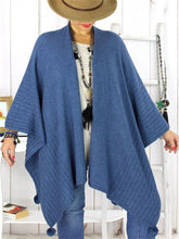 Load image into Gallery viewer, Autumn And Winter Warm Shawl-Style Hair Ball Women&#39;S Sweater Coat
