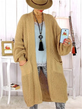 Load image into Gallery viewer, Autumn And Winter Warm Knitted Pocket Women&#39;S Sweater Coat
