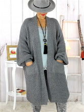 Load image into Gallery viewer, Autumn And Winter Warm Knitted Pocket Women&#39;S Sweater Coat
