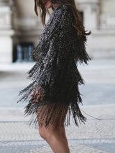 Load image into Gallery viewer, Fashion Casual Long Sleeve Tassel Elegant Dress
