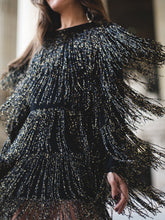Load image into Gallery viewer, Fashion Casual Long Sleeve Tassel Elegant Dress
