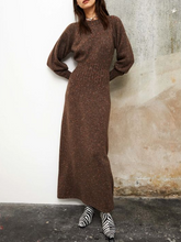 Load image into Gallery viewer, Solid Color Slim High Waist Knitted Sweater Dress
