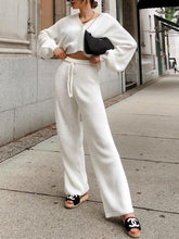 Load image into Gallery viewer, Fashion Loose Knit Casual Two-piece Suit

