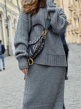 Load image into Gallery viewer, Fashion Street Loose Solid Color Women'S Knitted Suit Skirt
