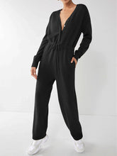 Load image into Gallery viewer, Fashion Casual Long-sleeved V-neck Loose Jumpsuit
