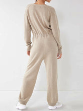 Load image into Gallery viewer, Fashion Casual Long-sleeved V-neck Loose Jumpsuit
