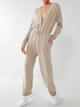 Load image into Gallery viewer, Fashion Casual Long-sleeved V-neck Loose Jumpsuit
