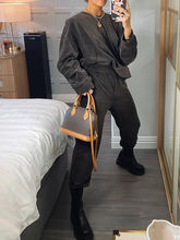 Load image into Gallery viewer, Fashion Solid Color Round Neck Casual Loose Two-piece Suit
