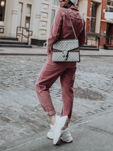 Load image into Gallery viewer, Solid Color Lapel Button High Waist Casual Jumpsuit
