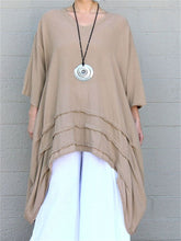 Load image into Gallery viewer, Retro Casual Loose Irregular Hem Cotton And Linen Women&#39;S Suit
