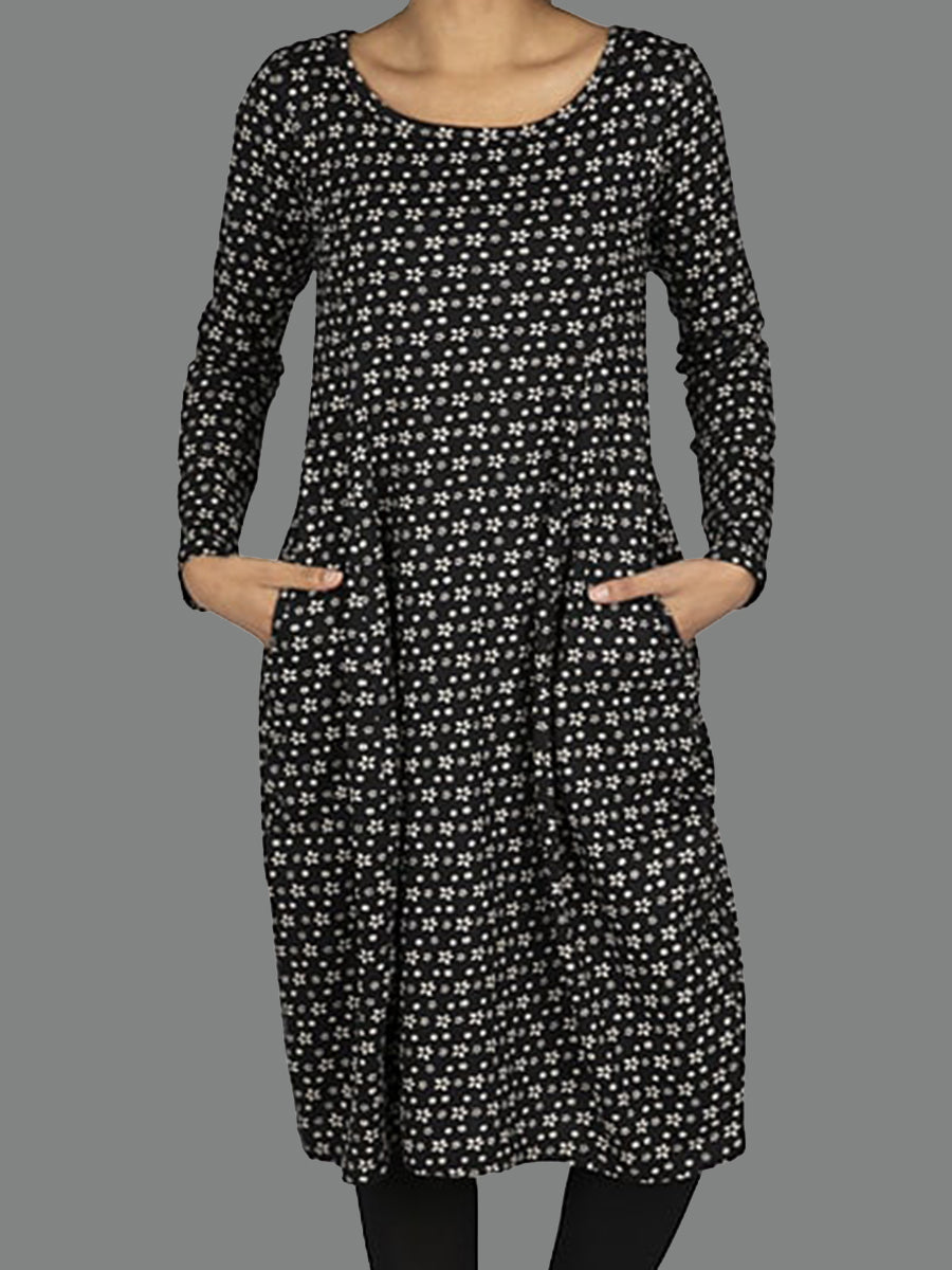 Cute Little Flower Printing Midi Dress