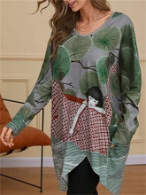 Load image into Gallery viewer, Floral Casual Round Neck Long Sleeve Women'S Dress
