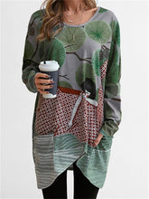 Load image into Gallery viewer, Floral Casual Round Neck Long Sleeve Women'S Dress
