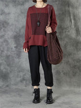 Load image into Gallery viewer, Literary Pattern Round Neck Women'S Knitted Long Sleeves
