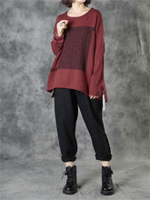 Load image into Gallery viewer, Literary Pattern Round Neck Women'S Knitted Long Sleeves
