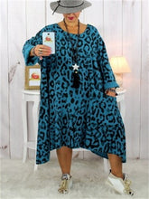 Load image into Gallery viewer, Spring And Summer Retro Casual Leopard Print Loose Women'S Dress

