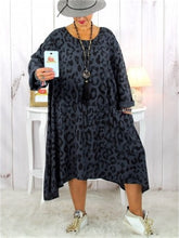 Load image into Gallery viewer, Spring And Summer Retro Casual Leopard Print Loose Women'S Dress
