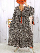 Load image into Gallery viewer, Spring And Summer Fashion Leopard Print Holiday Women'S Dress
