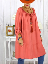Load image into Gallery viewer, Spring And Summer Bohemian Solid Color Casual Women'S Dress
