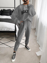 Load image into Gallery viewer, Chicago Printed Solid Color Round Neck Casual Loose Two-piece Suit
