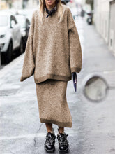 Load image into Gallery viewer, Fashion Street Warm Solid Color Women'S Knitted Suit Skirt
