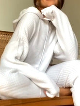 Load image into Gallery viewer, Pure Color Casual Hooded Knitted Women'S Two-Piece Suit
