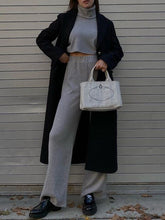 Load image into Gallery viewer, Fashion Casual Knitted High Neck Loose Two-Piece Suit
