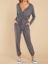 Load image into Gallery viewer, Fashion Loose Long Sleeve V-Neck Casual Jumpsuit
