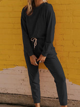 Load image into Gallery viewer, Solid Color Retro Simple Round Neck Casual Jumpsuit
