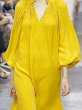 Load image into Gallery viewer, Fashion Casual Solid Color V-Neck Flared Sleeve Dress
