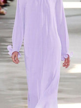 Load image into Gallery viewer, Women'S Fashion Solid Color Stand Collar Long Sleeve Long Dress
