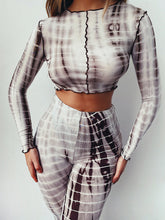 Load image into Gallery viewer, Irregular Stripe Printing Two-Piece Suit
