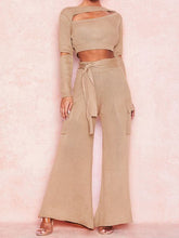 Load image into Gallery viewer, Fashion Solid Color Comfortable Knitted Two-Piece Suit

