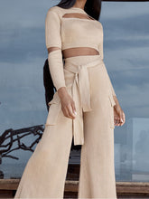 Load image into Gallery viewer, Fashion Solid Color Comfortable Knitted Two-Piece Suit

