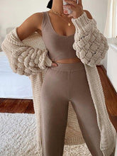 Load image into Gallery viewer, Two-piece female fashion solid color comfortable knitted sling
