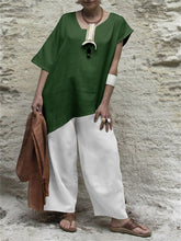 Load image into Gallery viewer, Spring And Summer Retro Asymmetrical Cotton And Linen Women'S Suit
