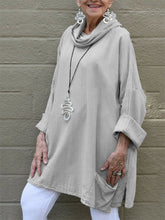 Load image into Gallery viewer, Retro Pile Collar Solid Color Women'S Cotton And Linen Suit
