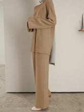 Load image into Gallery viewer, Elegant Solid Color Casual Women&#39;S Knitted Two-Piece Suit

