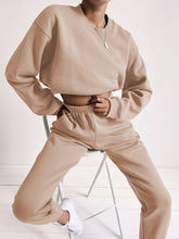 Load image into Gallery viewer, Women'S Casual Solid Color Loose Round Neck Sports Suit
