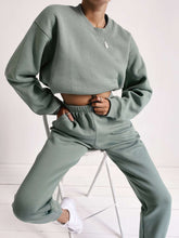 Load image into Gallery viewer, Women'S Casual Solid Color Loose Round Neck Sports Suit
