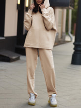 Load image into Gallery viewer, Loose Hoodie Straight Pants Suit
