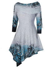 Load image into Gallery viewer, Vintage Print Irregular Hem Women'S Dress
