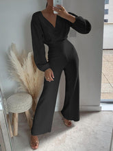 Load image into Gallery viewer, Pure Color Long Sleeve V-Neck Casual Knitted Two-Piece Suit
