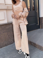 Load image into Gallery viewer, Fashion Solid Color Leisure Sports Loose Three-piece Suit
