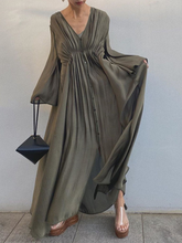 Load image into Gallery viewer, Fashion Casual V-neck Long Sleeve Pullover Maxi Dress

