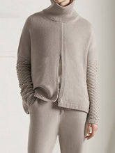 Load image into Gallery viewer, Casual Solid Color Turtleneck Knitted Two-Piece Suit
